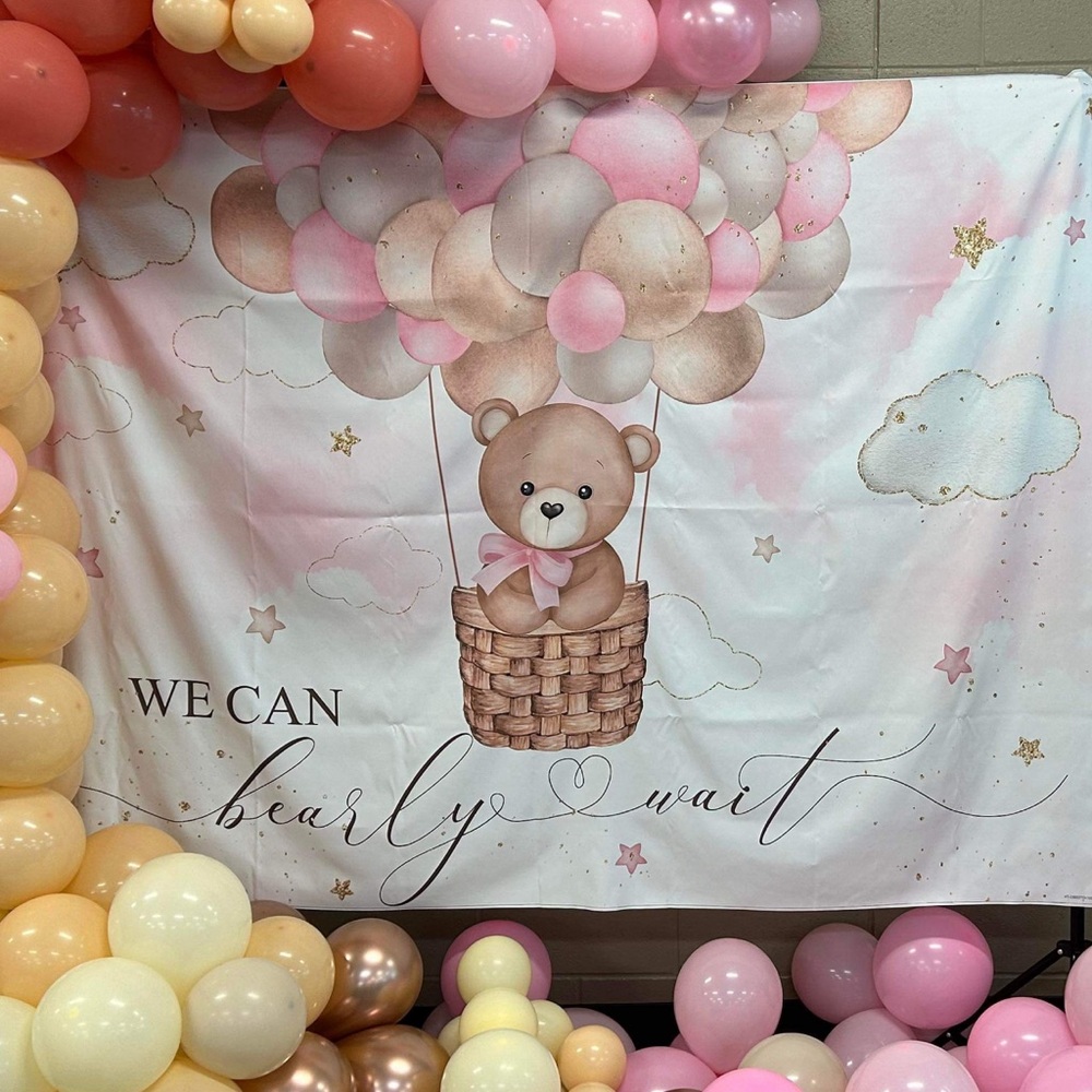 Bear themed baby shower bundle.